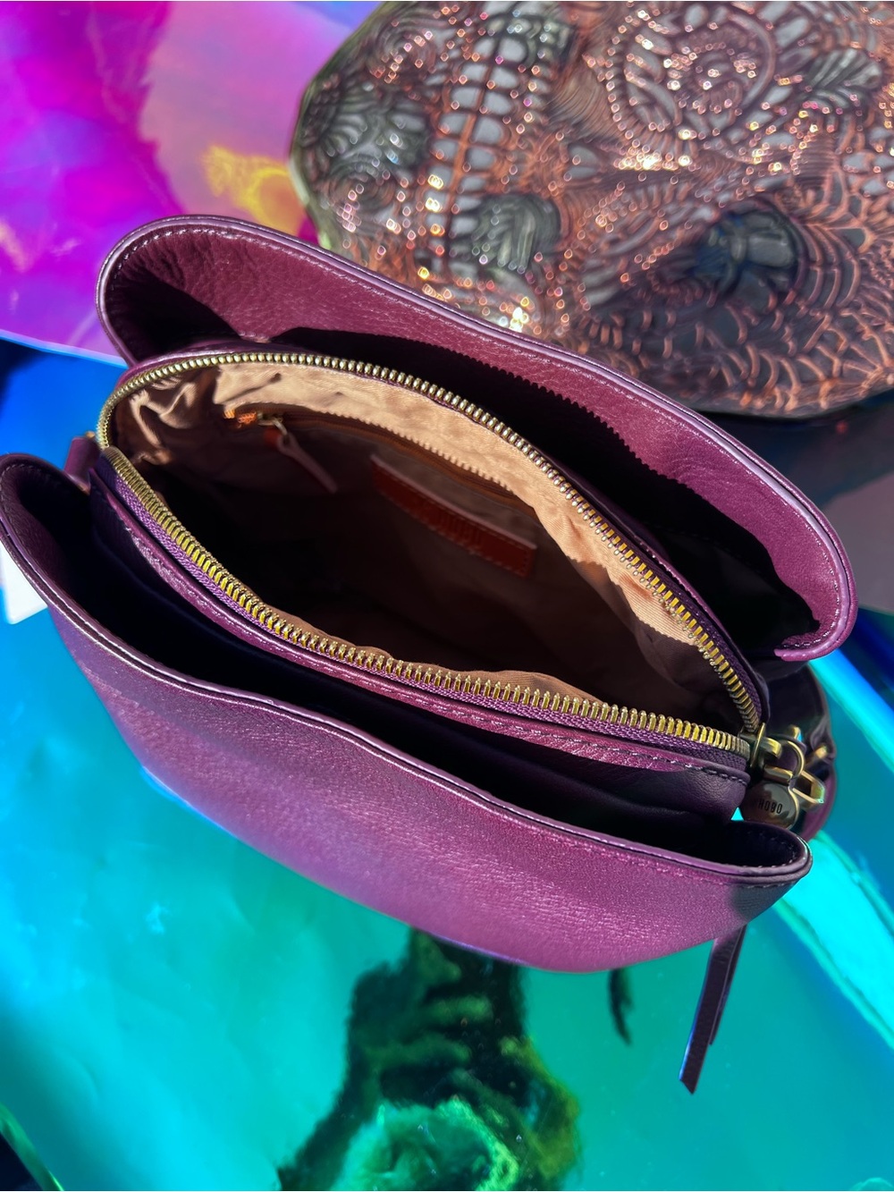 NWT HOBO Starr Convertible Crossbody Leather Mulberry Shoulder Bag - Picture 10 of 16